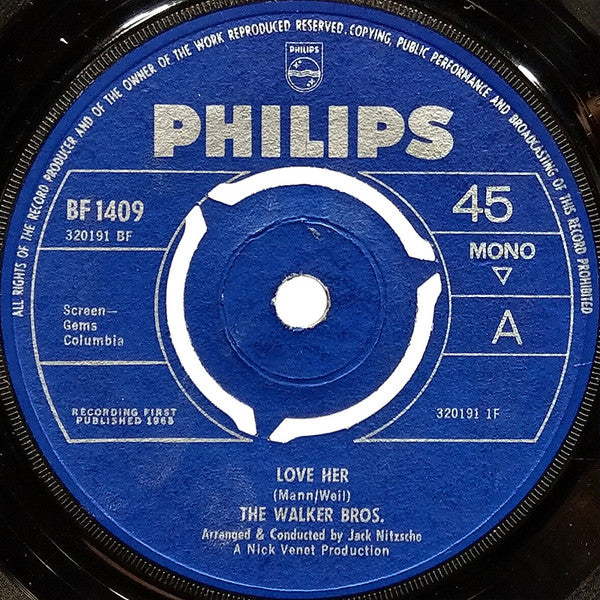The Walker Brothers : Love Her (7", Single, Mono)