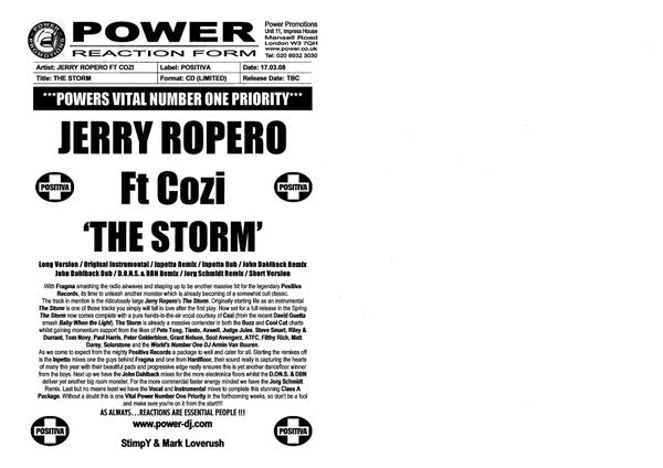 Jerry Ropero Feat. Cozi : The Storm (CDr, Promo)