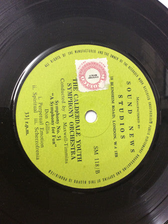 The Calderdale Youth Symphony Orchestra : Symphony No. 5 1/2 (7", EP)