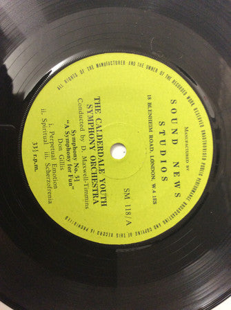 The Calderdale Youth Symphony Orchestra : Symphony No. 5 1/2 (7", EP)