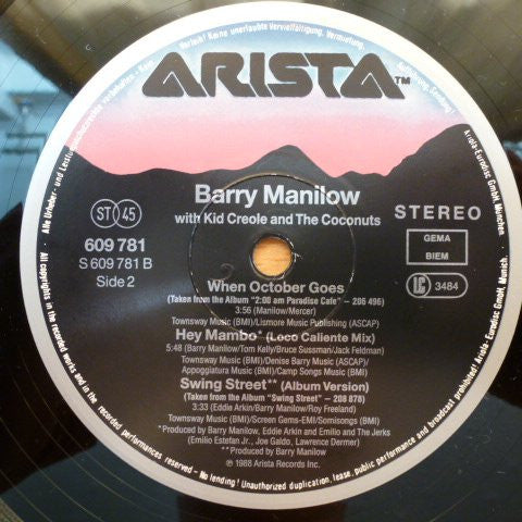 Barry Manilow With Kid Creole And The Coconuts : Hey Mambo (12")