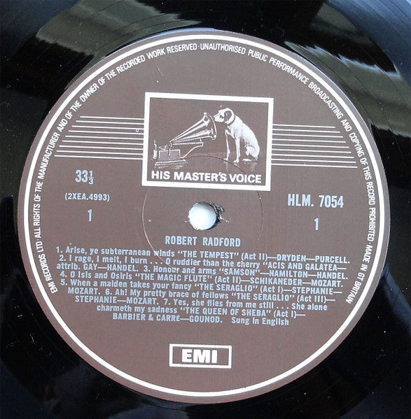 Robert Radford : Arias From Acis And Galatea (LP, Mono)