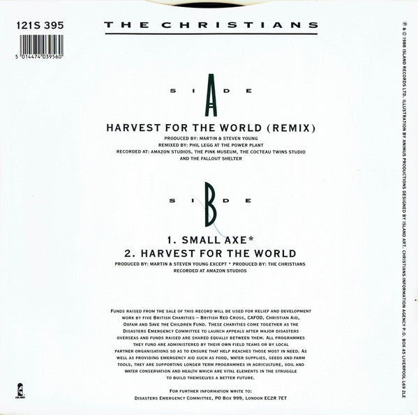 The Christians : Harvest For The World (12", Single)
