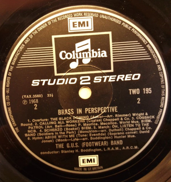 The G.U.S. Footwear Band, Stanley H. Boddington : Brass In Perspective (LP, Album)