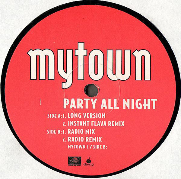 Mytown : Party All Night (12", Promo)