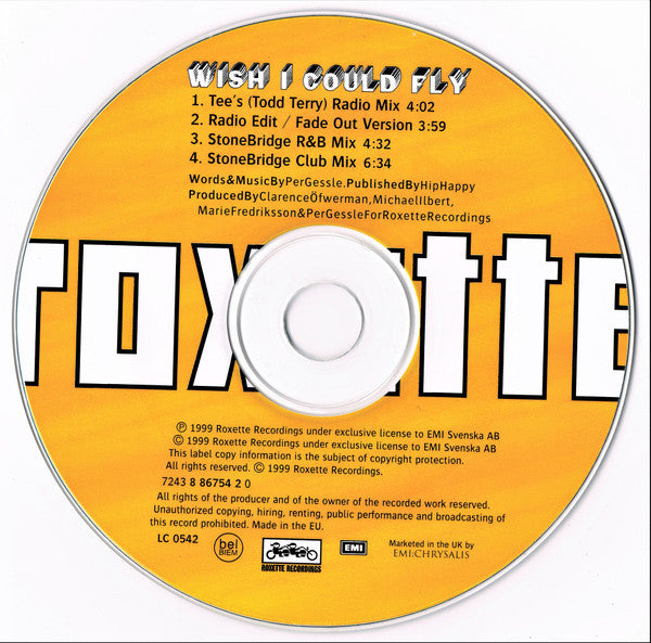 Roxette : Wish I Could Fly (Remixes) (CD, Single)