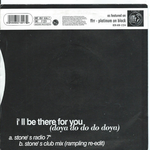 House Of Virginism : I'll Be There For You (Doya Do Do Do Doya) (7")