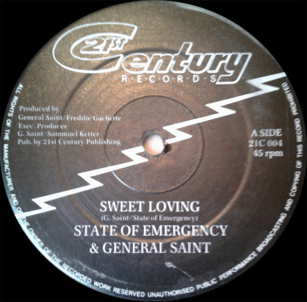 State Of Emergency & General Saint : Sweet Loving (12", Single)