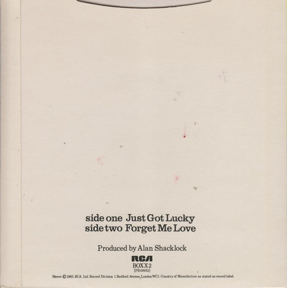 JoBoxers : Just Got Lucky (7", Single, No )