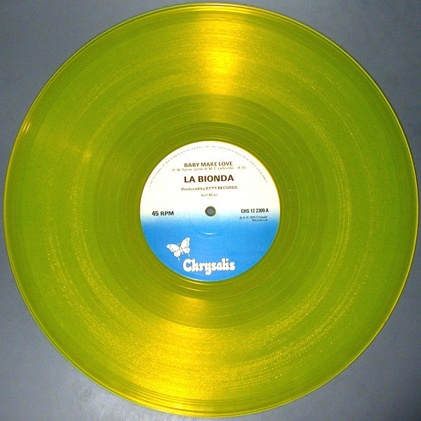 La Bionda : Baby Make Love (12", Yel)