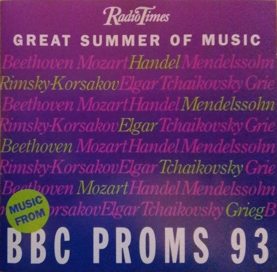 Various : Radio Times Great Summer Of Music BBC Proms 93 (CD, Album, Comp, Smplr)