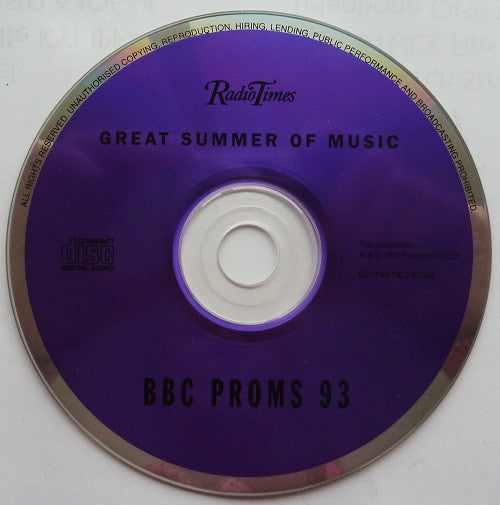 Various : Radio Times Great Summer Of Music BBC Proms 93 (CD, Album, Comp, Smplr)