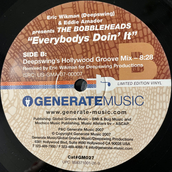 Eric Wikman & Eddie Amador Present The Bobbleheads : Everybodys Doin' It (12", Ltd)