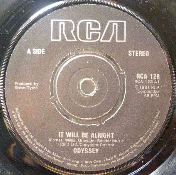 Odyssey (2) : It Will Be Alright (7", Single)