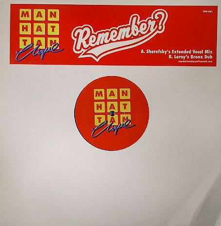 Manhattan Clique : Remember (12")