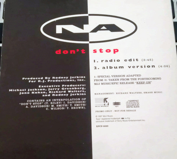 No Authority : Don't Stop (CD, Promo)