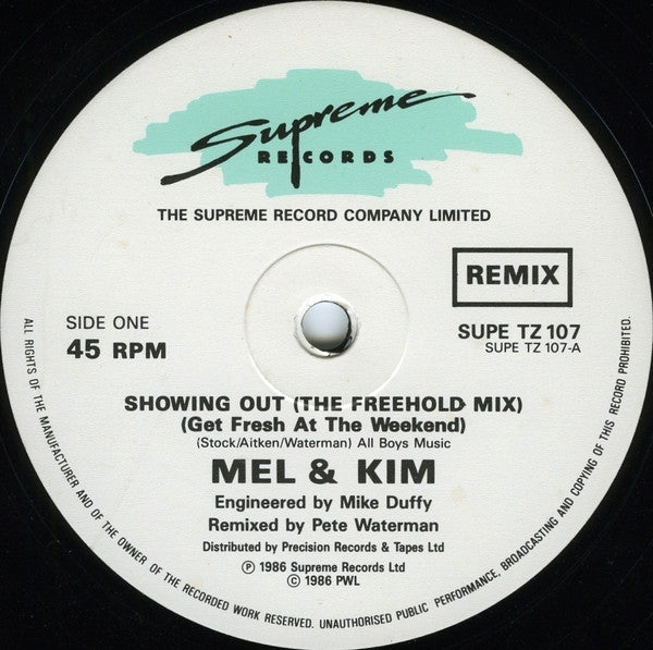 Mel & Kim : Showing Out (The Freehold Mix) (12")
