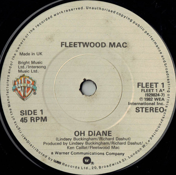 Fleetwood Mac : Oh Diane (7", Single, Pap)