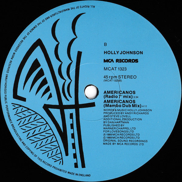 Holly Johnson : Americanos (12", Single)