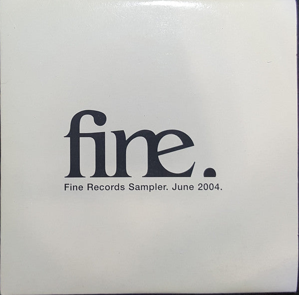 Various : Fine Records Sampler (CD, Promo)