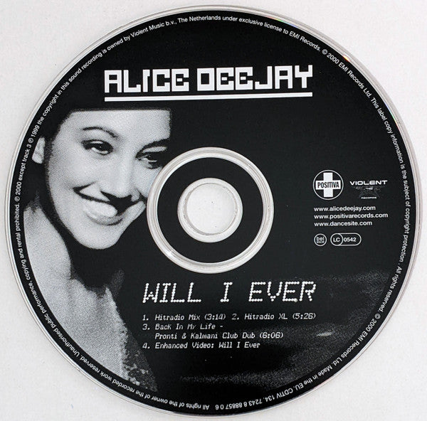 Alice Deejay : Will I Ever (CD, Single, Enh, CD1)