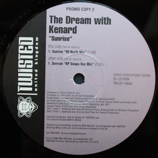 The Dream (15) With Kenard : Sunrise (2x12", Promo)