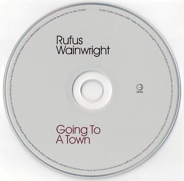 Rufus Wainwright : Going To A Town (CD, Single, Promo)