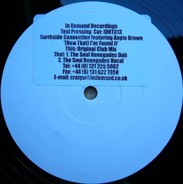 Northside Connection Featuring Angie Brown : (Now That) I've Found It (12", TP)