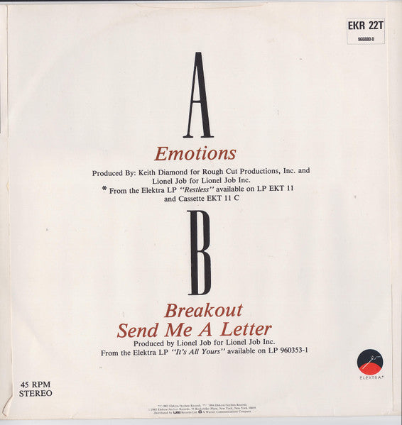 Starpoint : Emotions (12", Single)