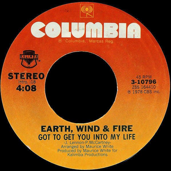 Earth, Wind & Fire : Got To Get You Into My Life (7", Single, Styrene, Ter)