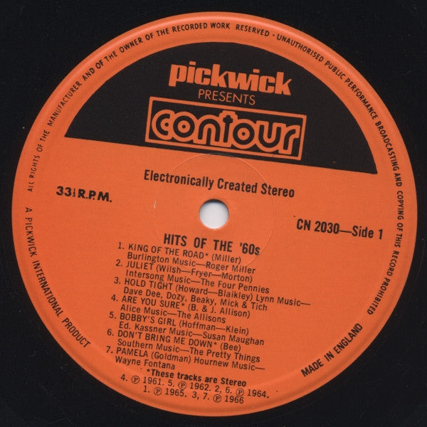 Various : Hits Of The 60's (LP, Comp)