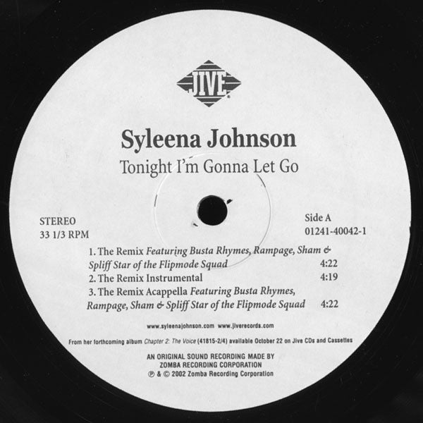 Syleena Johnson : Tonight I'm Gonna Let Go (12", Single)