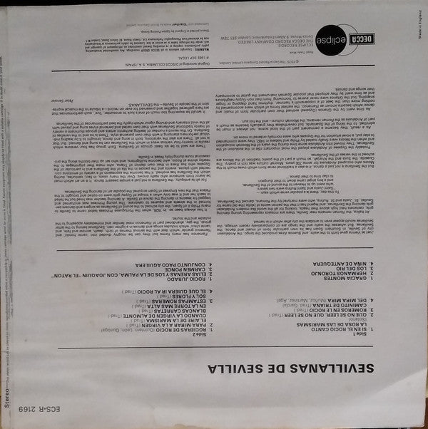 Various : Sevillanas De Sevilla (LP, Comp)