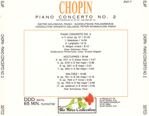 Frédéric Chopin : Piano Concerto No. 2 (CD, Comp)