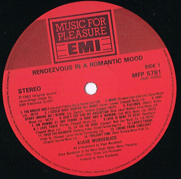 Klaus Wunderlich : In A Romantic Mood (LP)