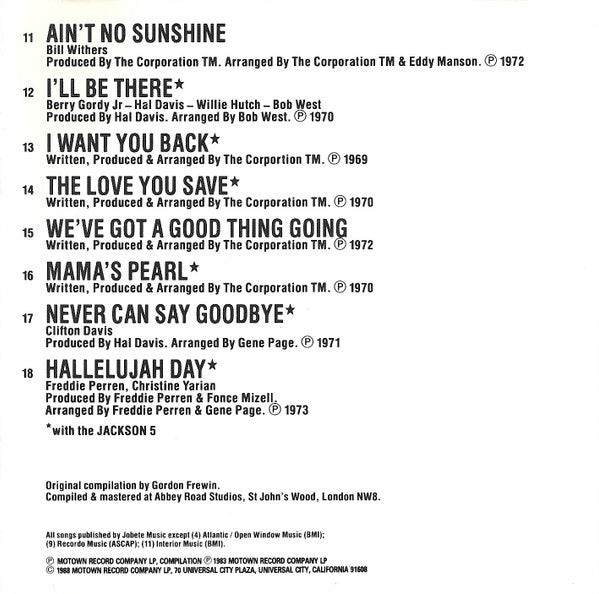 Michael Jackson Plus The Jackson 5 : 18 Greatest Hits (CD, Comp)