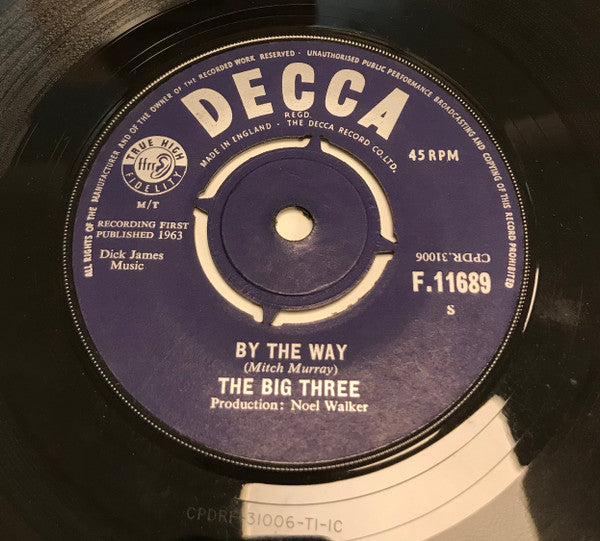 The Big Three : By The Way (7", Single, Dic)