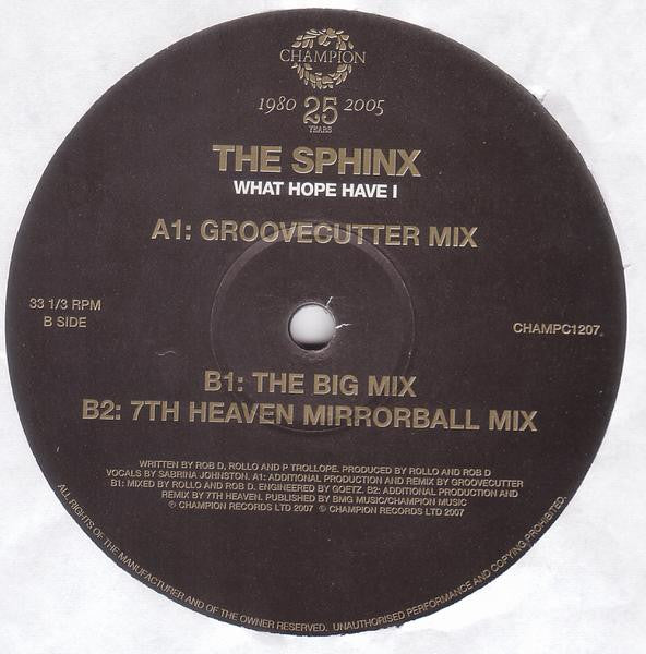 Sphinx : What Hope Have I (12", Single, Ltd + CD, Enh, Bon)