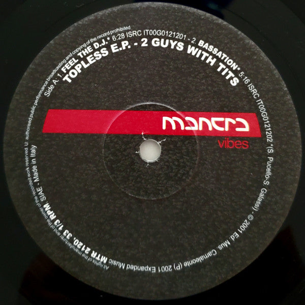 2 Guys With Tits : Topless EP (12")