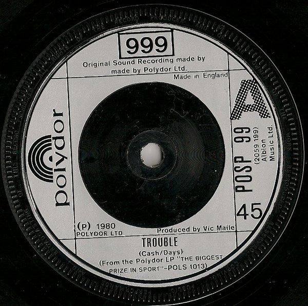 999 : Trouble (7", Single)