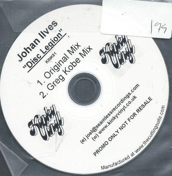 Johan Ilves : Disc Legion (CDr, Single, Promo)