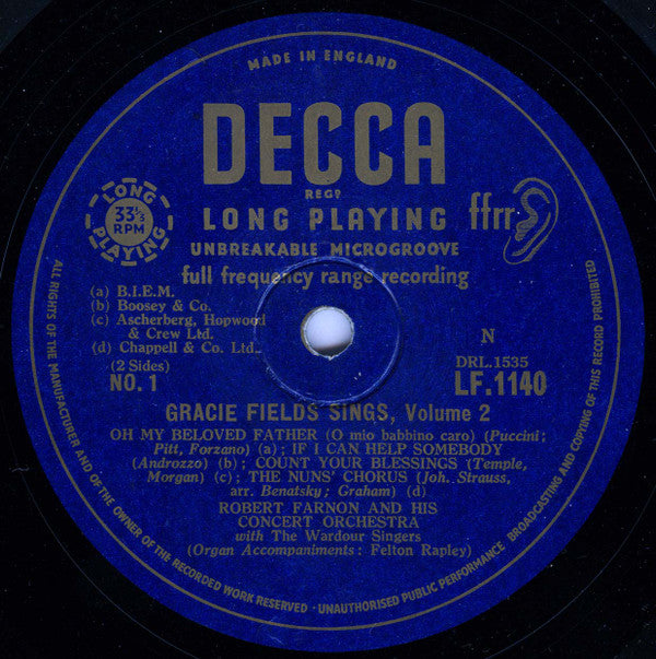 Gracie Fields : Presenting Gracie Fields (10")