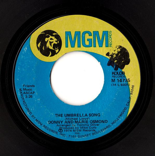 Donny & Marie Osmond : I'm Leaving It (All) Up To You (7", Single, Styrene, She)