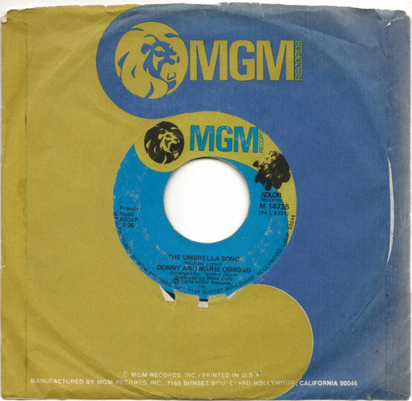 Donny & Marie Osmond : I'm Leaving It (All) Up To You (7", Single, Styrene, She)