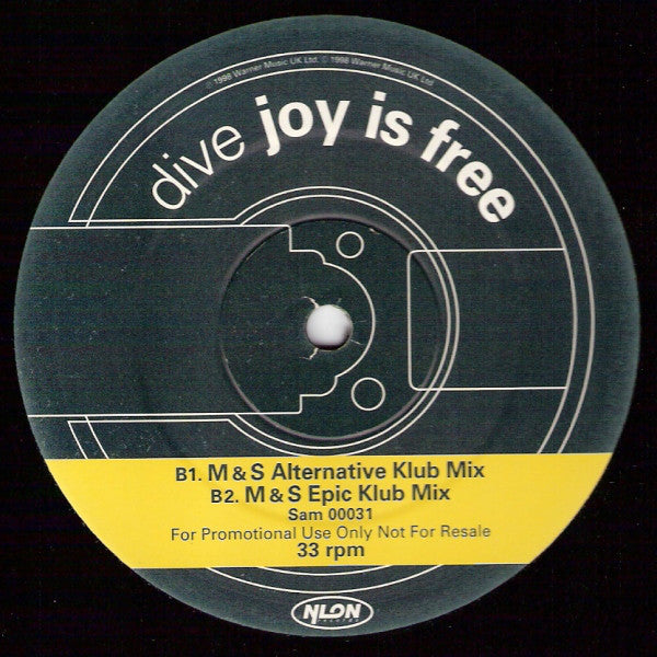 Dive (2) : Joy Is Free (12", Promo)