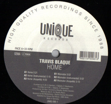 Travis Blaque Featuring Farasha : Home (12")