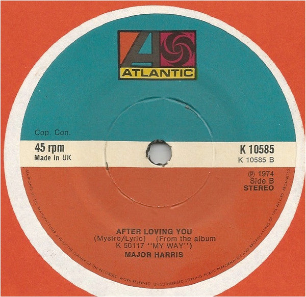 Major Harris : Love Won't Let Me Wait (7", Single, Sol)