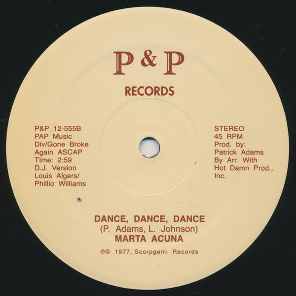 Marta Acuna : Dance, Dance, Dance (12", RE)