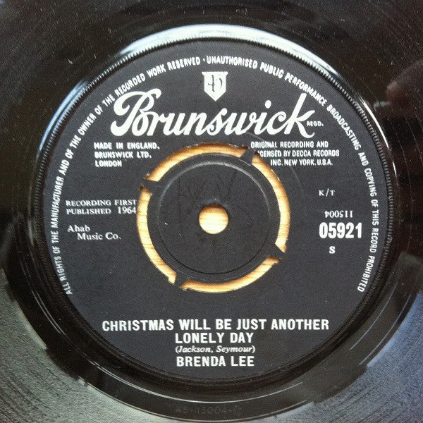 Brenda Lee : Christmas Will Be Just Another Lonely Day (7", Single)