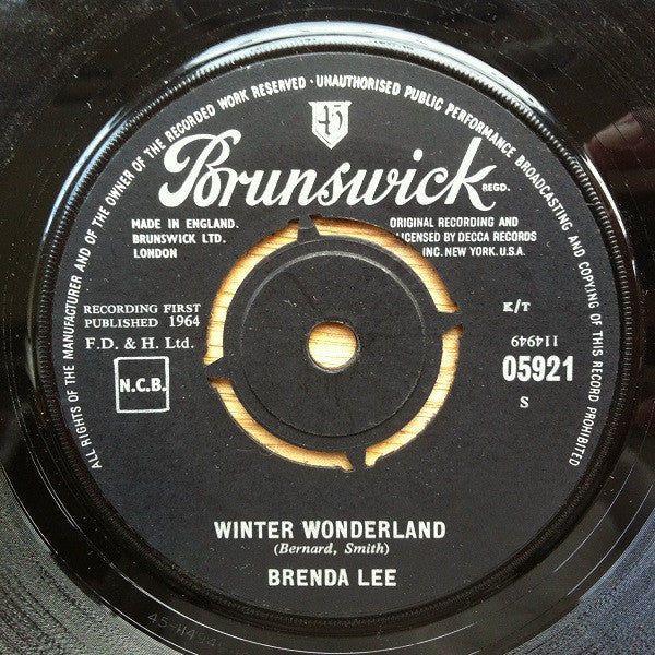 Brenda Lee : Christmas Will Be Just Another Lonely Day (7", Single)